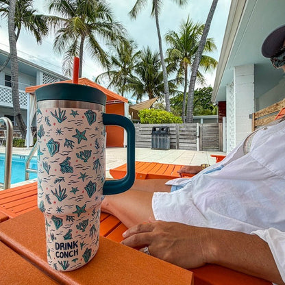 Sandbar Sipper 30 oz Tumbler - Coral Pattern