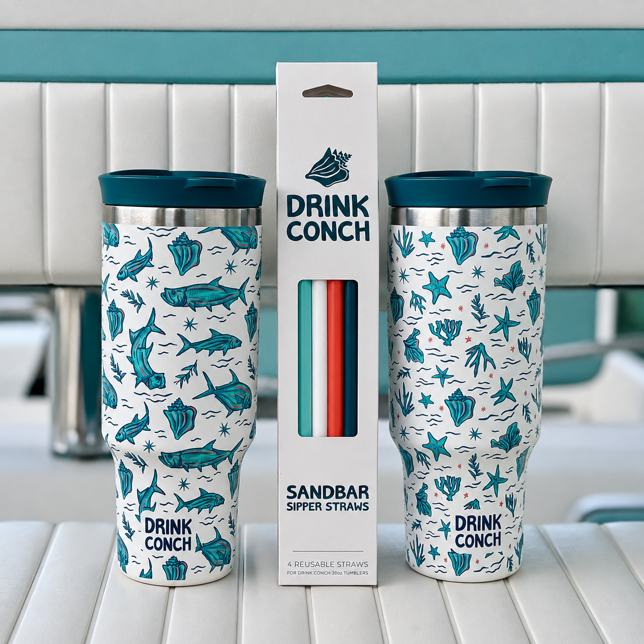 Sandbar Sipper Straws – 4-Pack