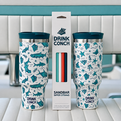 Sandbar Sipper Straws – 4-Pack