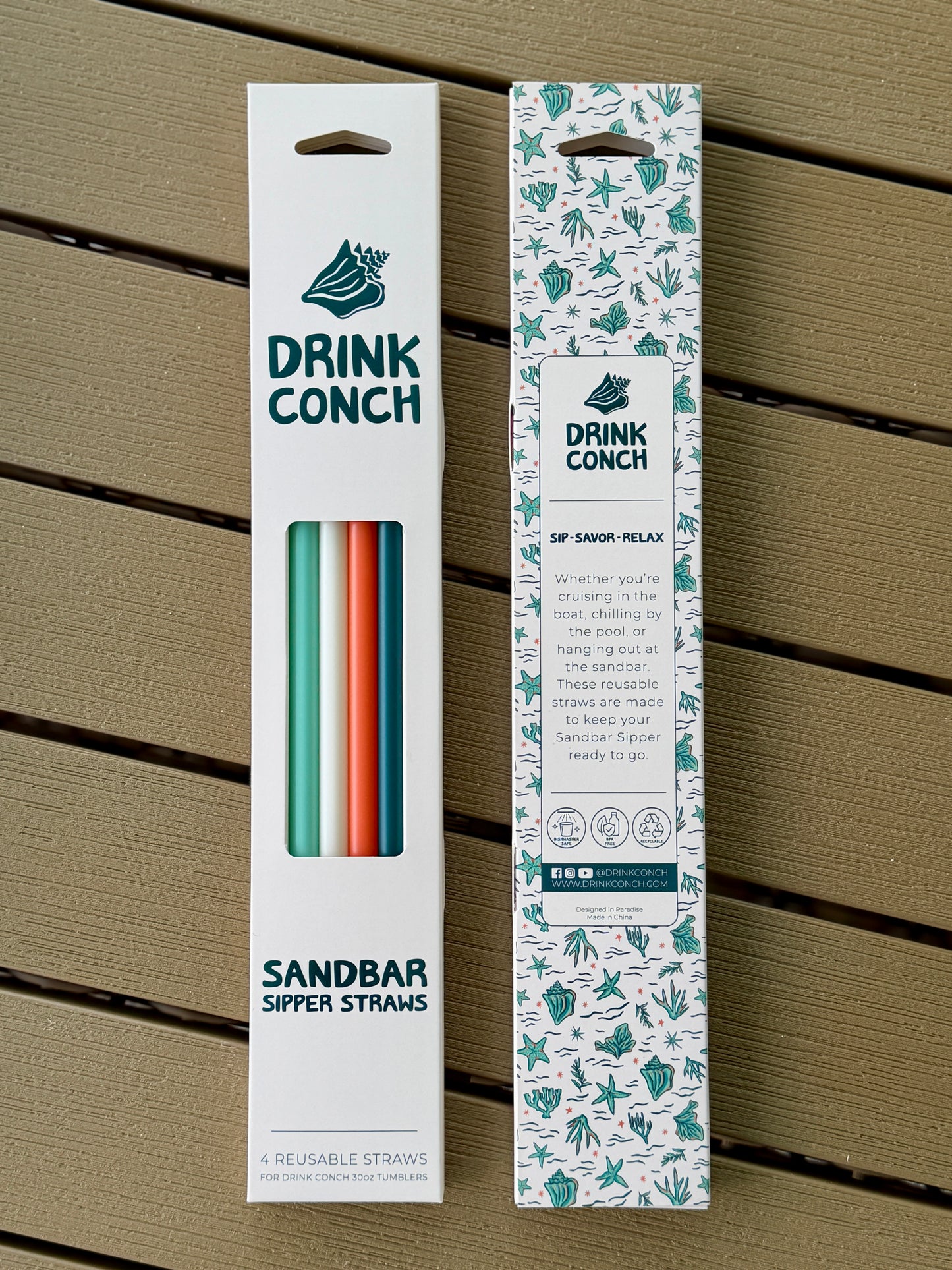 Sandbar Sipper Straws – 4-Pack